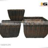 Plastic/PE Rattan Square With Liner Flower Planter thumbnail-2