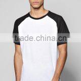 Blank Black Plain Baseball Jersey, 100% Cotton Short Sleeve Raglan Baseball T Shirt For Men thumbnail-2