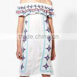 Punjabi Dress Neck Designs Baby Girl Clothes Off Shoulder Embroidered Girl Child Dress Hsd2097 thumbnail-1