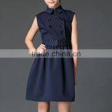 2017 Stylish Cotton Sleeveless School Uniform Design For Girls thumbnail-5