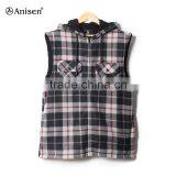 Hot Sale Stock Wholesale Warm Plaids Men Polar Fleece Vest thumbnail-1