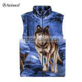 Wholesale Polar Fleece Animal Pattern Men Custom Vest thumbnail-1