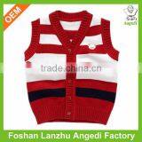 2016 Custom Baby Boy's Baby Cardigan Vest Knitted Jumper With Placket thumbnail-1