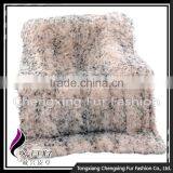 CX-D-73 2016 New Arrival Hand Knitted Genuine Fox Fur Throw Blanket thumbnail-2