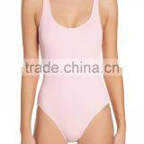 One Piece Swimsuit Scooped Neck Lined Women High Cut Legs Low Cut Back Style Swimwear Customize Polyamide Spandex Womens Active thumbnail-2