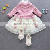 Christmas Dresses Children Red Sweaters Skirts for Kids XMAS BABY RED SWEATERS DRESSES CUTE DRESSES GOOD QUALITY thumbnail-3