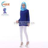 Zakiyyah 5517 China Supplier Ethnic Islamic Short Blouse Kaftan Tops Abaya for Malaysia Women Thick Chiffon Clothing thumbnail-2