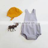 Wholesale Baby Soft Cotton Boutique Romper Infant Girls Plain White Playsuit Lace Bodysuit thumbnail-3