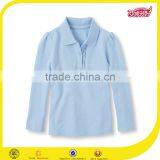 Ruffle Collar Polo t Shirts Long Sleeve100% Cotton Dri Fit Polo Shirts thumbnail-1