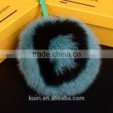 15CM Big Fluffy Bag Bugs Pom Pom Keychains Handmade Alphabet Real Fox Fur Ball Key Chain Bag Charm Monster Letter Pompoms thumbnail-4