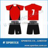 Wholesale Active Sportswear Red & Black Soccer Set Cheap thumbnail-1