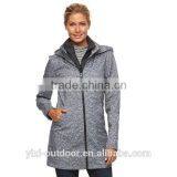 Winter Women's Windproof Long Softshell Jacket With Hood thumbnail-2