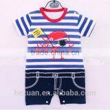 Baby Jumpsuit Print Cartoon Animal Summer Short Sleeve Romper Set thumbnail-5