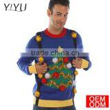 Women's Christmas Jumper Men's Tacky Christmas Tree Sweater With Suspenders thumbnail-1