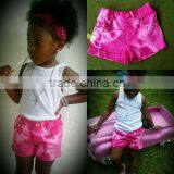 Pink Tie Dye Crystal Studded Shorts- Spring Shorts- Summer Shorts- Baby/ Toddler Girl Shorts- Hot Pink thumbnail-2