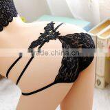 Lingerie Wholesale Lace and Cotton Hip-hugger Thong Sexy Underwear Women thumbnail-4