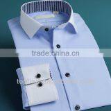Men Cutaway Collar Solid Color Long Sleeve Dress Shirts With Cheap Price thumbnail-1