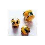 Stained Pyrex Glass Piercing Jewelry Ear Plugs 18 Gauges thumbnail-1