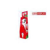 Red Drink Cardboard Display Stand Tower For Supermarket
