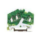 3P 4P Conductor 24 -14 AWG Spring Cage Terminal Block Ground Angled SP225