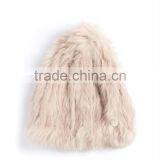 YR419 Stretch Knitted Beanie Real Rabbit Fur/China Factory Sale Hats thumbnail-1