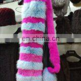 High Quality Fashion Colorful Fox Fur Scarf thumbnail-6