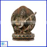 antique female resin buddha statues playing Pipa