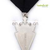 Simple Hot Design Silver Medal , Custom Large Metal Medal for Music Circles Use thumbnail-3