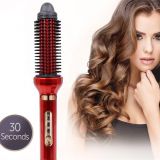 New Design Iron Hair Curler Brush Professional Heater Curling Brush Rechargeable Automatic Hair Curler AE-504