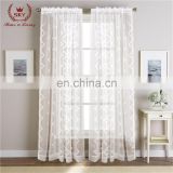 China Supplier Embroidery Sheer Curtains Ready Made Voile Curtains For Living Room, Bedroom