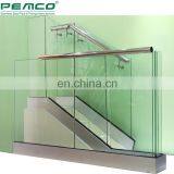 Modern Design Staircase Handrail Aluminum Base Shoe Frameless Glass Railing thumbnail-5