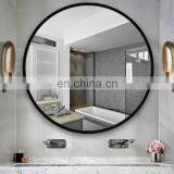 Contemporary Iron Frame Round Wall Mounted Black Mirror thumbnail-5