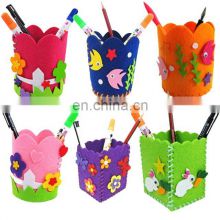 Creative DIY Craft Kit Handmade Pen Container Pencil Holder Kids Toy Kits Children Educational toys Gift Color by Random
