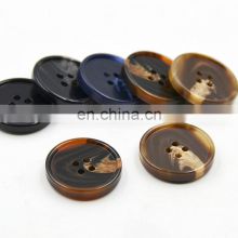 Fashion overcoat lady sewing 4 holes polyester resin button for clothes