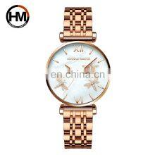 Hannah Martin 1531 Customized Japanese Quartz Steel Watch Stainless Steel Chronograph Female Wristwatches Woman Watch