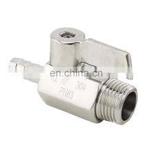 Factory Direct Double Outer Wire Durable Sales Shanghai Stainless Steel Mini Brass Ball Valve