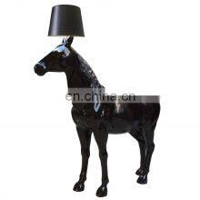 High Quality Nordic Industrial Custom E27 Bulb Metal Standing Floor Light Indoor Decor Horse Designer Led Floor Lamp thumbnail-5