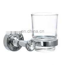 Household Metal Wall Mounted Glass Tumbler Holder Toothbrush Cup Holder