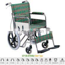 Greetmed New Design Economic Outdoor Light Mobile Disabled Foldable Wheelchair Rehabilitation Therapy Supplies ISO13485/CE Greetmed 10pcs thumbnail-3