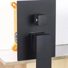 Sanitary Shower Set Wall Mounted Ultra Thin Rain Shower Head Black Showerhead 30x30cm Sanitary Bathroom System Handheld Showerhead thumbnail-3