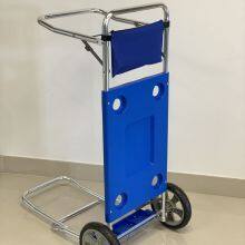 Foldable Beach BBQ Cart With Aluminum Tube PP Table and Removable Wheels thumbnail-3