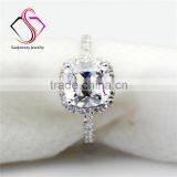 Cushion Cut Esmedora Moissanite 1.8CT 7mm Center 14k 18k White Yellow Gold Platinum Diamond Engagement Ring thumbnail-4