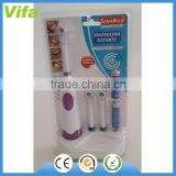 Waterproof Electric Toothbrush with 3 replace Brush Heads & batteries