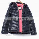 Kids Girl Padding quilting Jacket contrast lining color