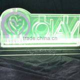 Acrylic LED Logo Display Stand Lucite Edge Lit Sign for Olay Brand Wine Immit Stand thumbnail-5