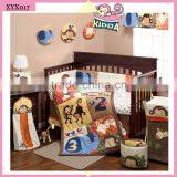 2016 New Fashion 100%Cotton Crib Bedding Set Monkey Family Baby Bedding Set thumbnail-2