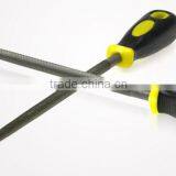8'' High Carbon Steel Round File With Double Color Handle Ergonomic