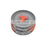 New Colored Lightweight Outdoor Camping Hiking Cookware Backpacking Cooking Picnic Bowl Pot Pan Set Supplier thumbnail-3