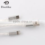 2016 hot selling 2in1 fast charging wholesale usb cable Phone Charger Cable
