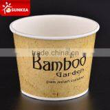 Customized Logo Printing Paper Salad Bowl With Lid